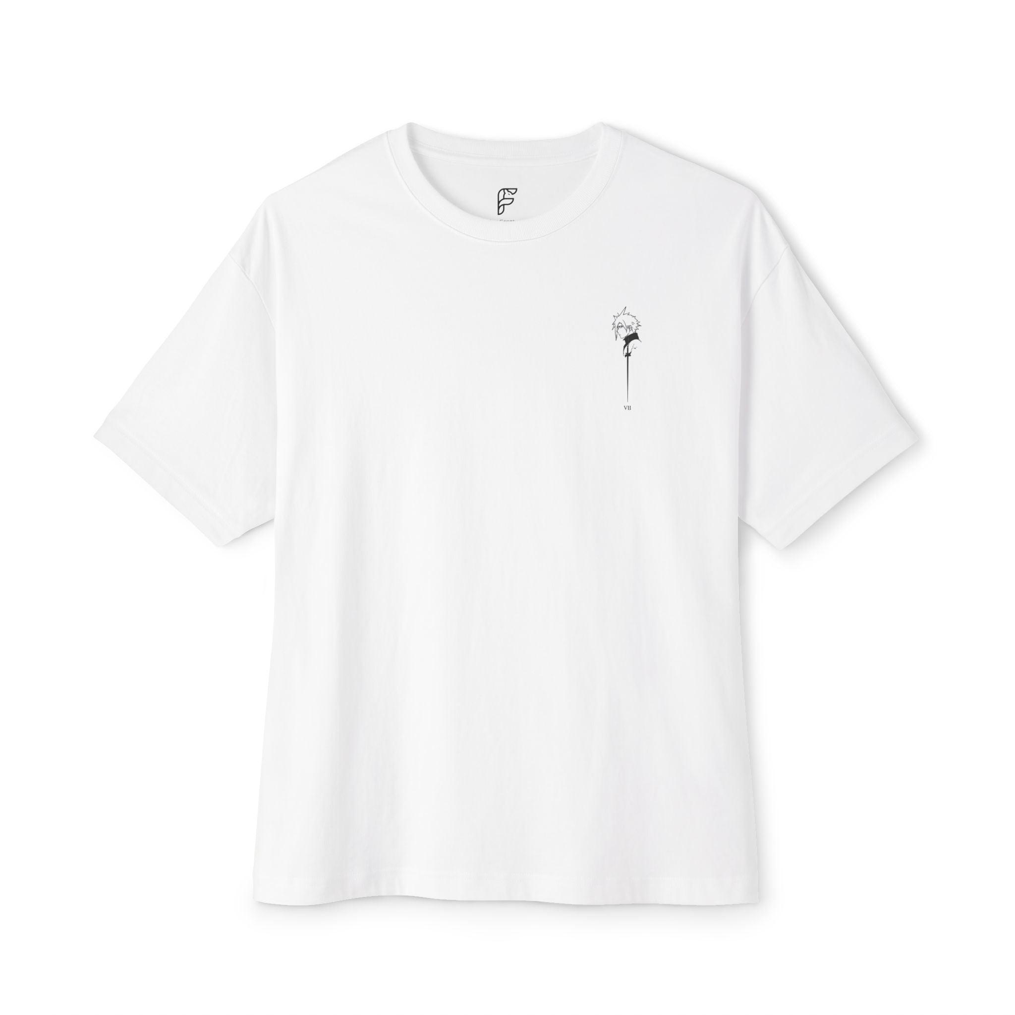 Boxy Tee — Minimal Anime Sword Silhouette Tee (VII)
